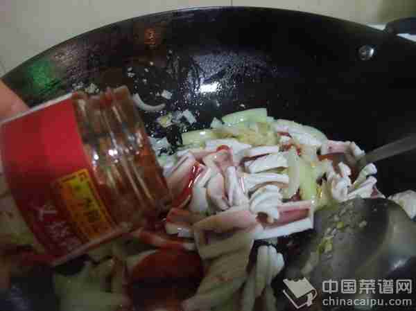 彩椒炒鱿鱼