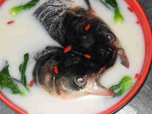 家常菜鱼头豆腐汤 营养丰富味道鲜美