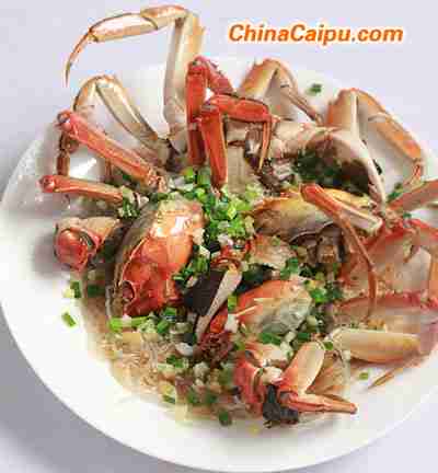 粉丝蒸螃蟹