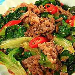 生菜炒羊肉片