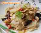 莲菜炒肉片