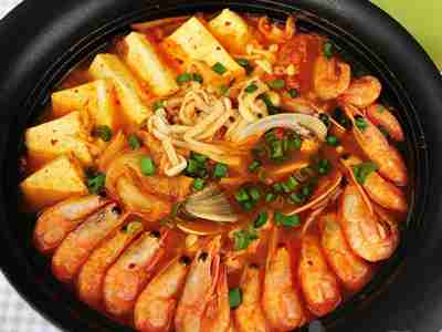 韩国泡菜海鲜锅